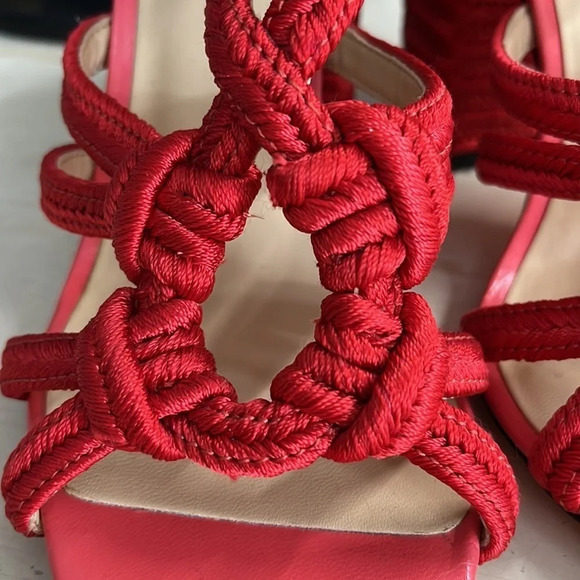 Cabi Tiptoe Strappy Rope Sandals in Red Hibiscus - Size 7 - Picture 10 of 10